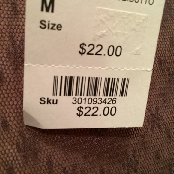 CHARLOTTE RUSSE charcoal medium button down mesh laced sleeveless blouse. - Picture 10 of 10